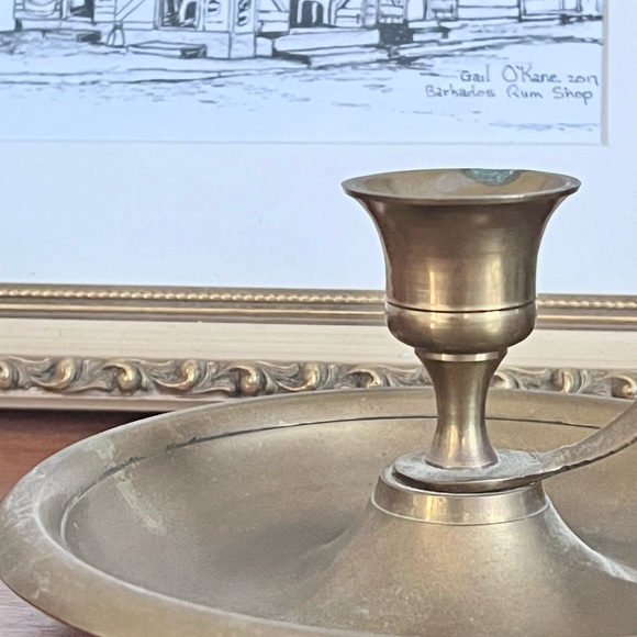 Brass candlestick holder - Picture 2 of 2